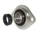 SAPFL202-15MM | 2 Bolt Pressed Steel Flange Unit | Ball Bearings | Belts | USA Bearings & Belts