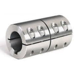 ISCC-037-037-SKW | Stainless Steel Single Split Coupling With Key Way | Ball Bearings | Belts | USA Bearings & Belts